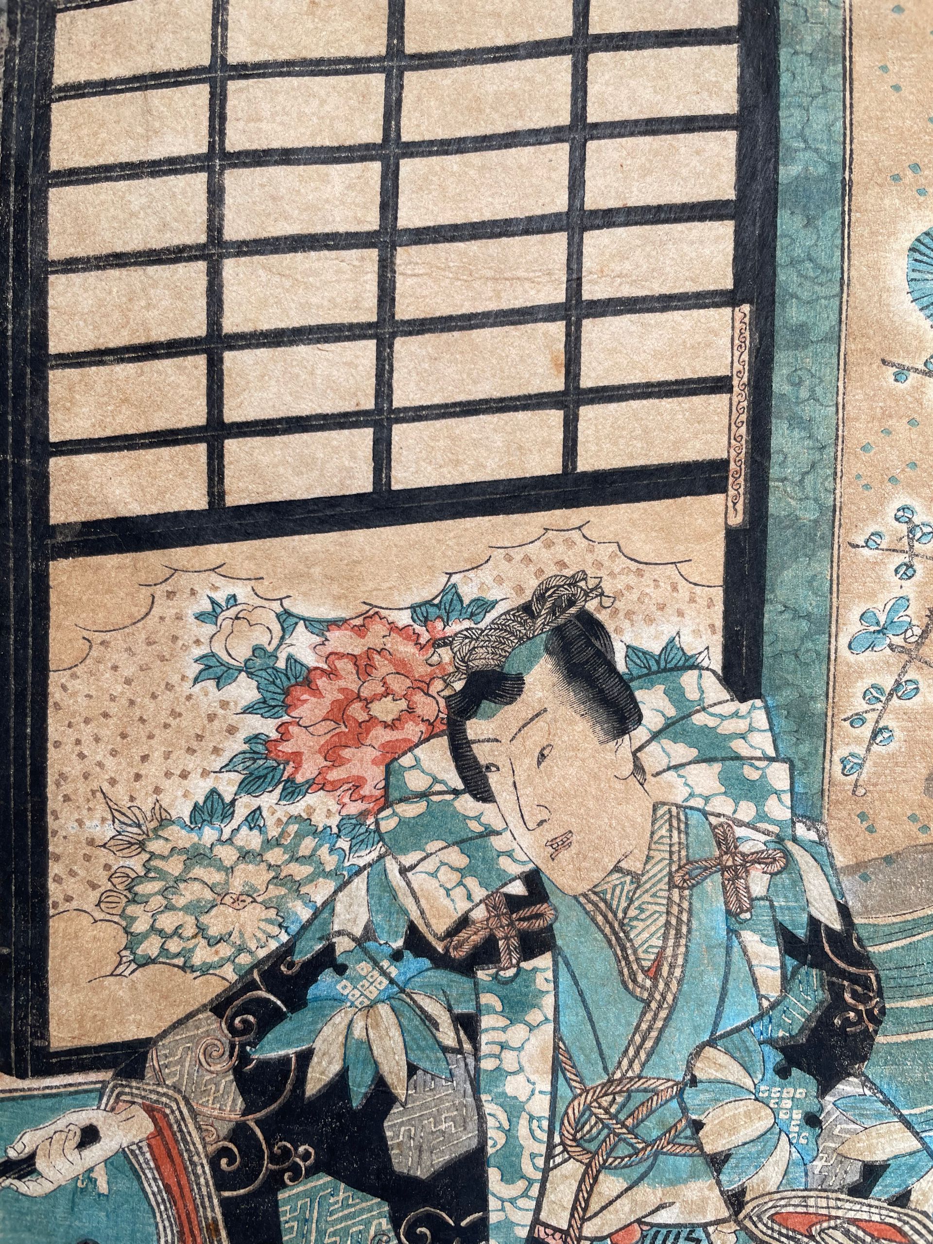 Utagawa Kunisada (Toyokuni iii) - Hina matsuri « Fête des poupées » Estampe japonaise, Ukiyo-e Edo – Image 7