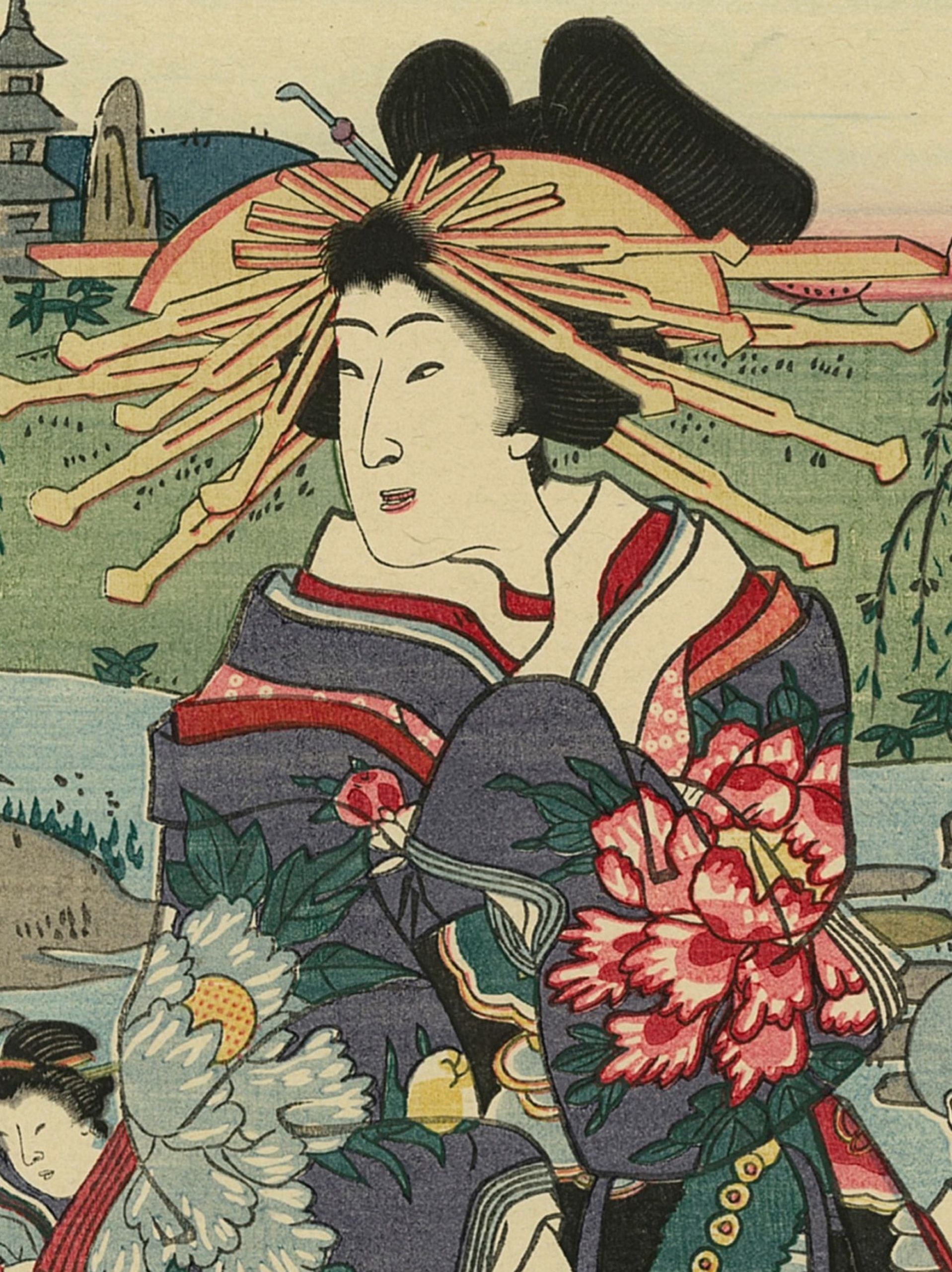 Toyohara KUNICHIKA, estampe japonaise, ukiyo-e, Geisha – Image 2