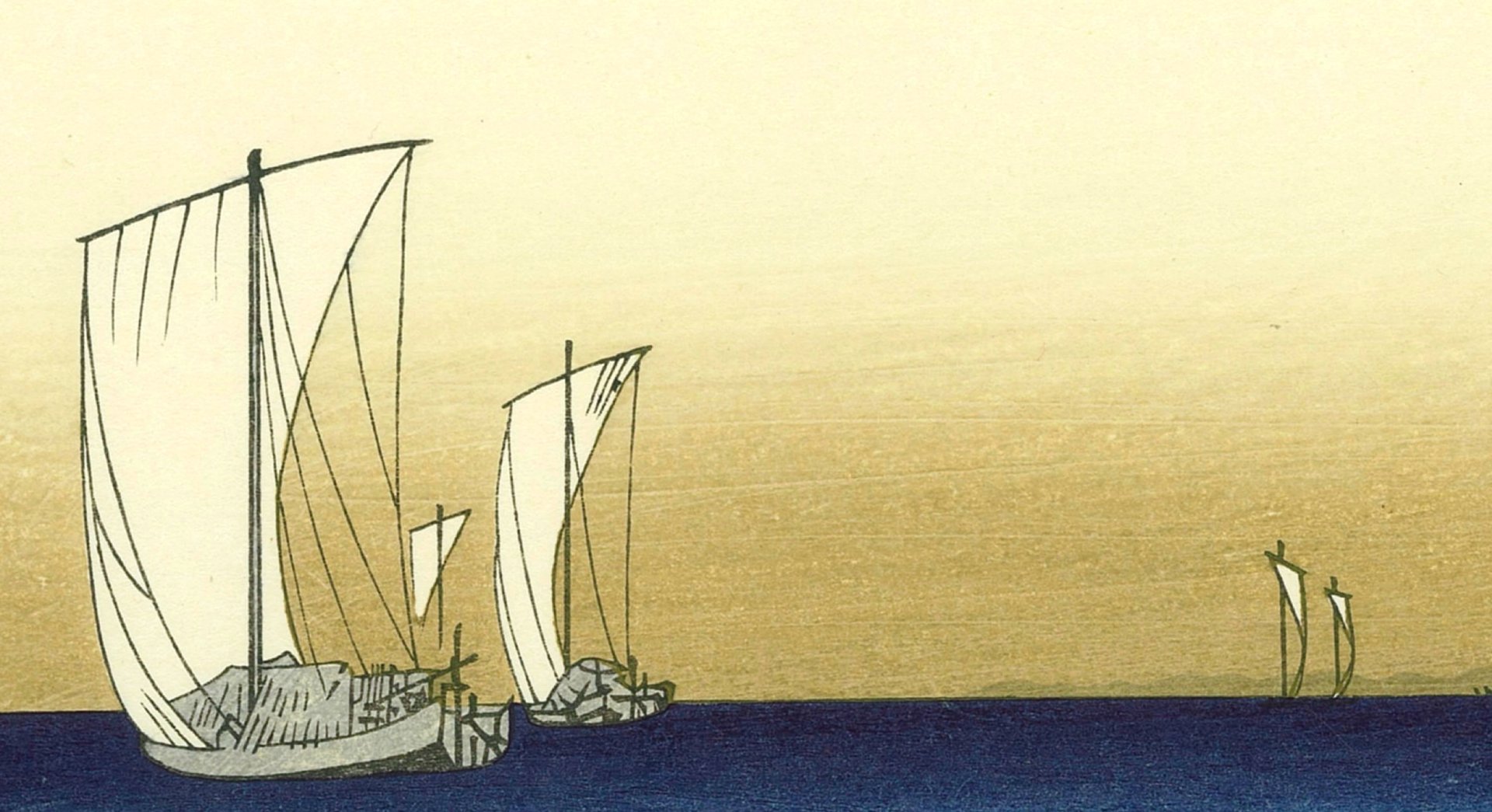 Hiroshige Utagawa, Kuwana-juku – d'après les cinquante-trois stations du Tōkaidō, n°42 – Image 4